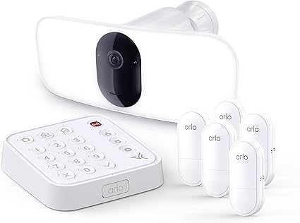 Home Security System with Wired Keypad & Pro 3 Floodlight Bundle