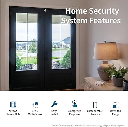 Home Security System with Wired Keypad & Pro 3 Floodlight Bundle