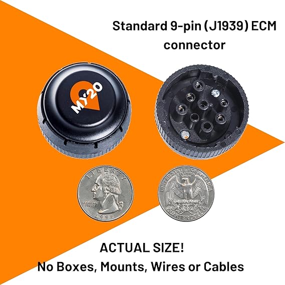 My20 ELD - Truck GPS Tracking, FMCSA Compliant, 9-pin J1939, 6-pin J1708, OBD-II Diagnostic Ports