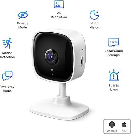 Tapo C110 2K Indoor Security Camera – 4 Pack