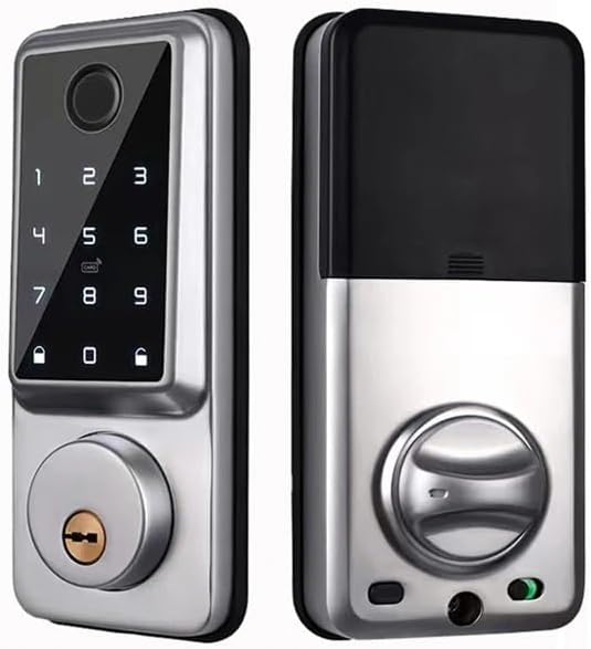 Waterproof Smart Deadbolt Lock – Biometric Fingerprint & Digital Keypad Entry for Homes